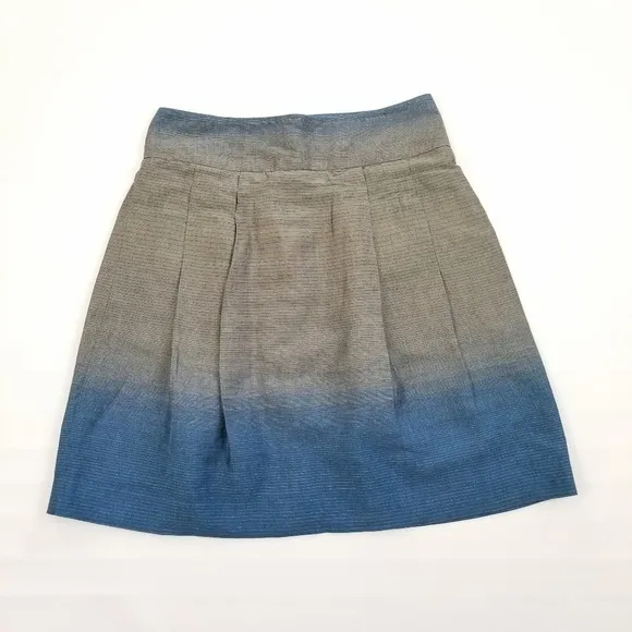 Vince gray blue ombre striped knee length A skirt
