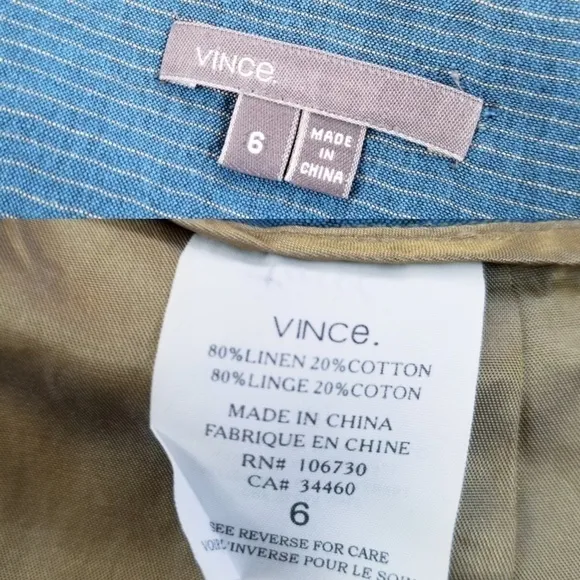 Vince gray blue ombre striped knee length A skirt
