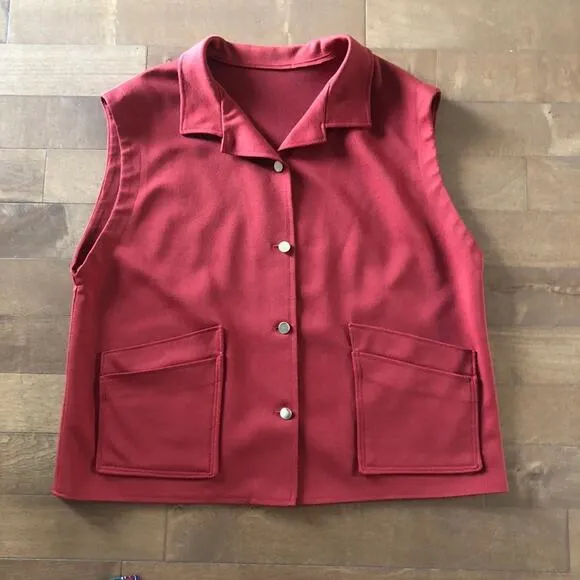 Vintage 70's 3 piece Donna Louise blouse, skirt and top size 16