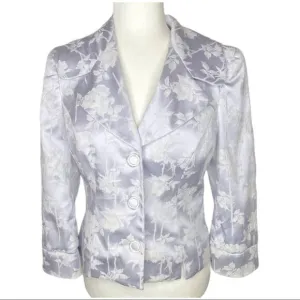Vintage bebe Lilac White Floral Jacket Blazer Size 8
