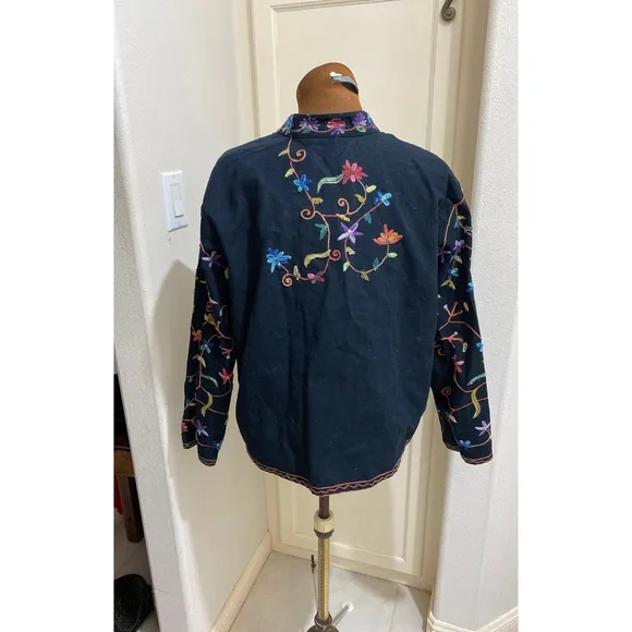 Vintage BFA Classics Embroidered Blazer jacket Size large