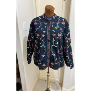 Vintage BFA Classics Embroidered Blazer jacket Size large
