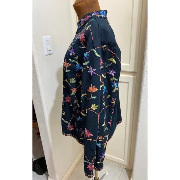 Vintage BFA Classics Embroidered Blazer jacket Size large