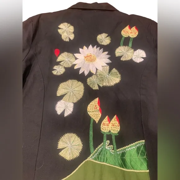Vintage‎ Carrie Allen NWT Large Women’s Embroidered Floral Jacket Long Sleeve