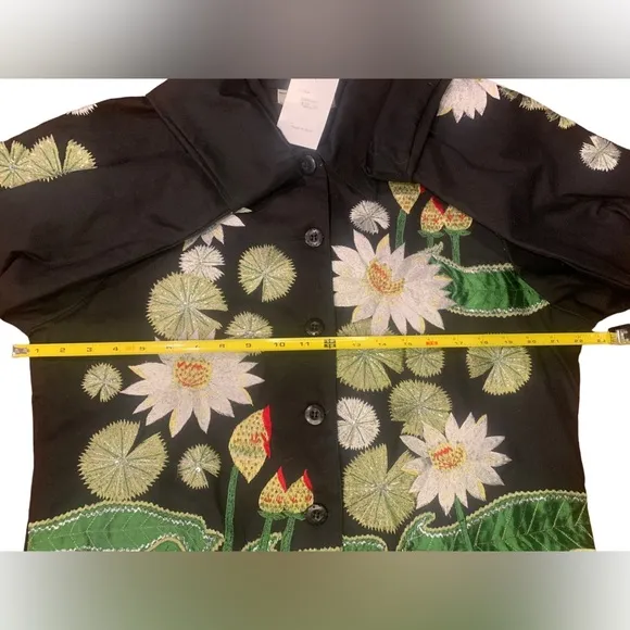 Vintage‎ Carrie Allen NWT Large Women’s Embroidered Floral Jacket Long Sleeve