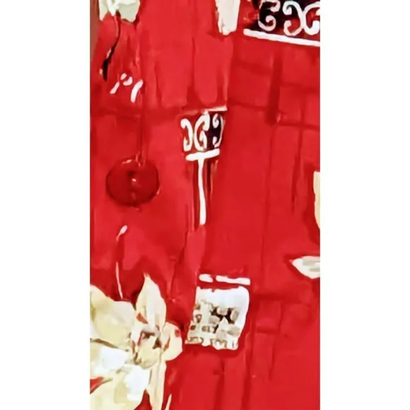 Vintage Rare Pendleton 90's Red Rayon Novelty Printed Skirt Set.