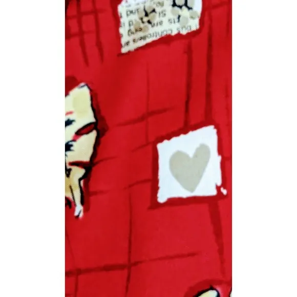 Vintage Rare Pendleton 90's Red Rayon Novelty Printed Skirt Set.
