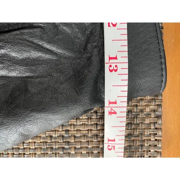 Vintage Rinzi Genuine Leather Black Pencil Skirt Size Medium