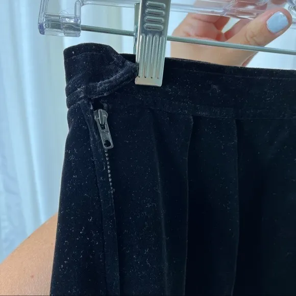 Vintage Saint Laurent rive gauche black velvet pencil skirt