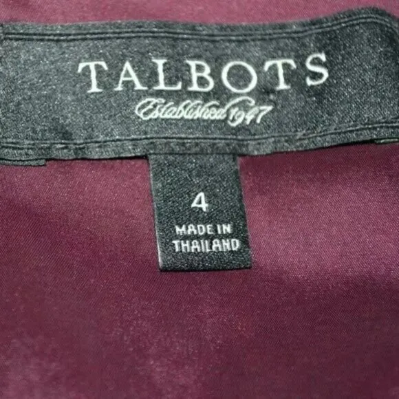 Vintage Talbots Gray &amp; Aubergine Purple Fringe Boucle Weave Tweed Pencil Skirt 4