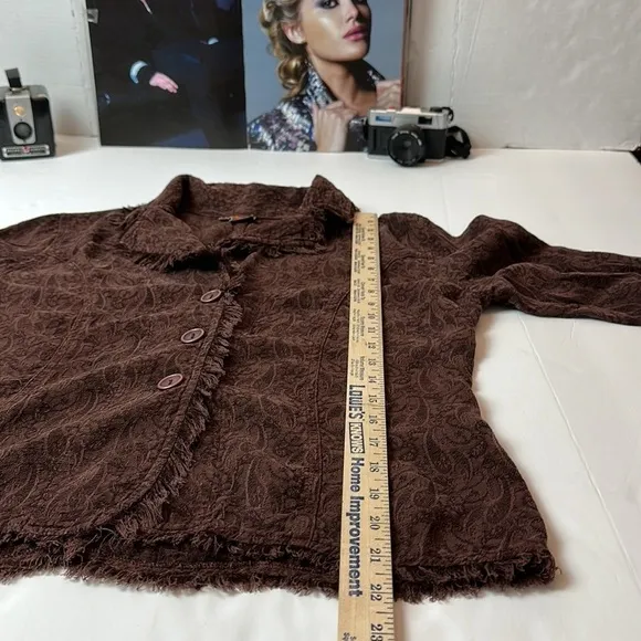 Vintage Tianello frayed paisley blazer cropped jacket