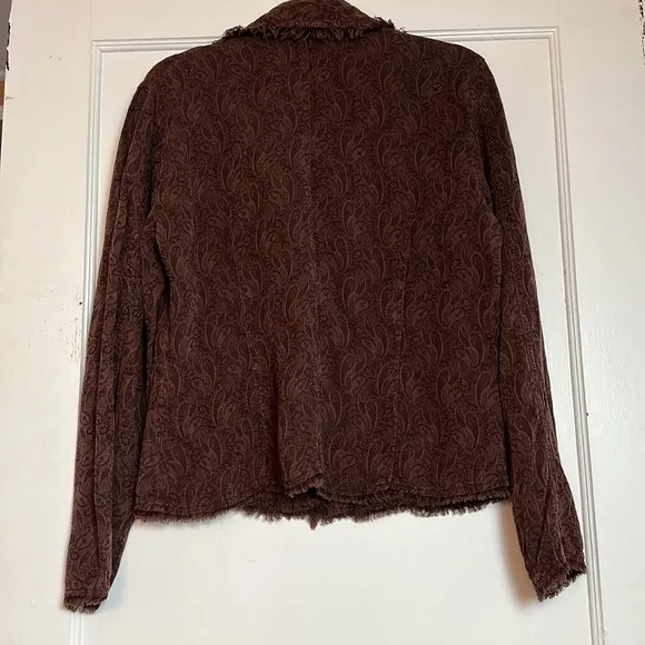 Vintage Tianello frayed paisley blazer cropped jacket