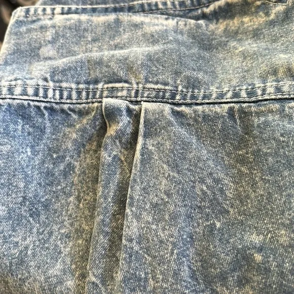 VTG 80’s Pam Sloane Acid Wash MIDI Pencil Skirt Sz 13/14 Back Split 100% Cotton