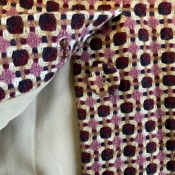 VTG Y2K Body by Victoria Button Pencil Skirt  pink tweed office siren sexy sz 2