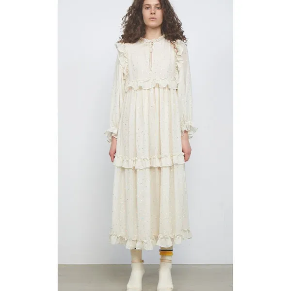 W ROTATES Barbara Dress - Vanilla