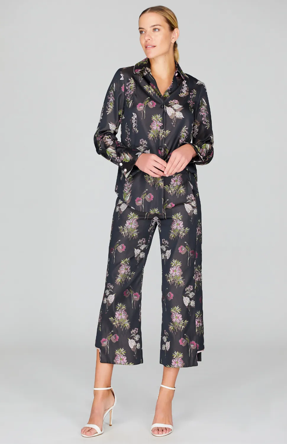 Watercolor Botanic Classic Collared Button Down Shirt