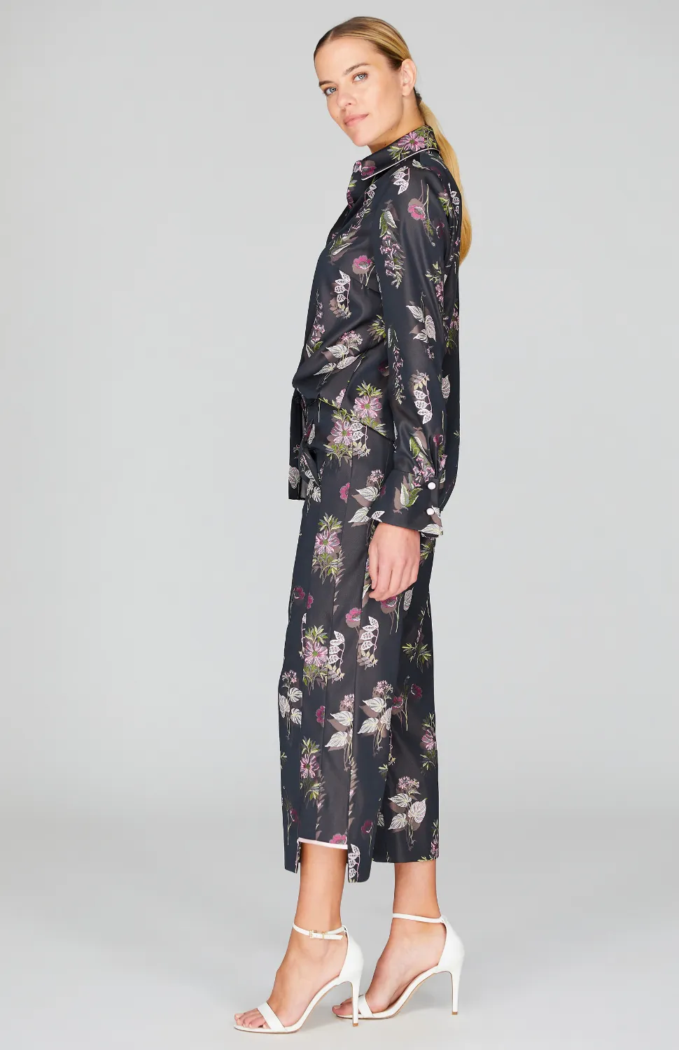 Watercolor Botanic Classic Collared Button Down Shirt
