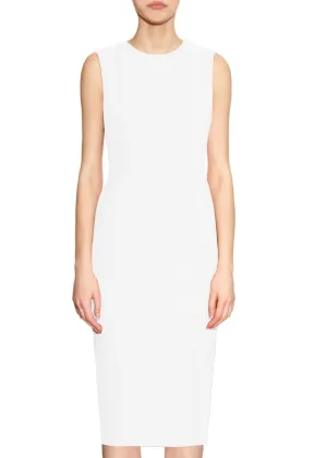 White Basic Sheath Dress - Krew