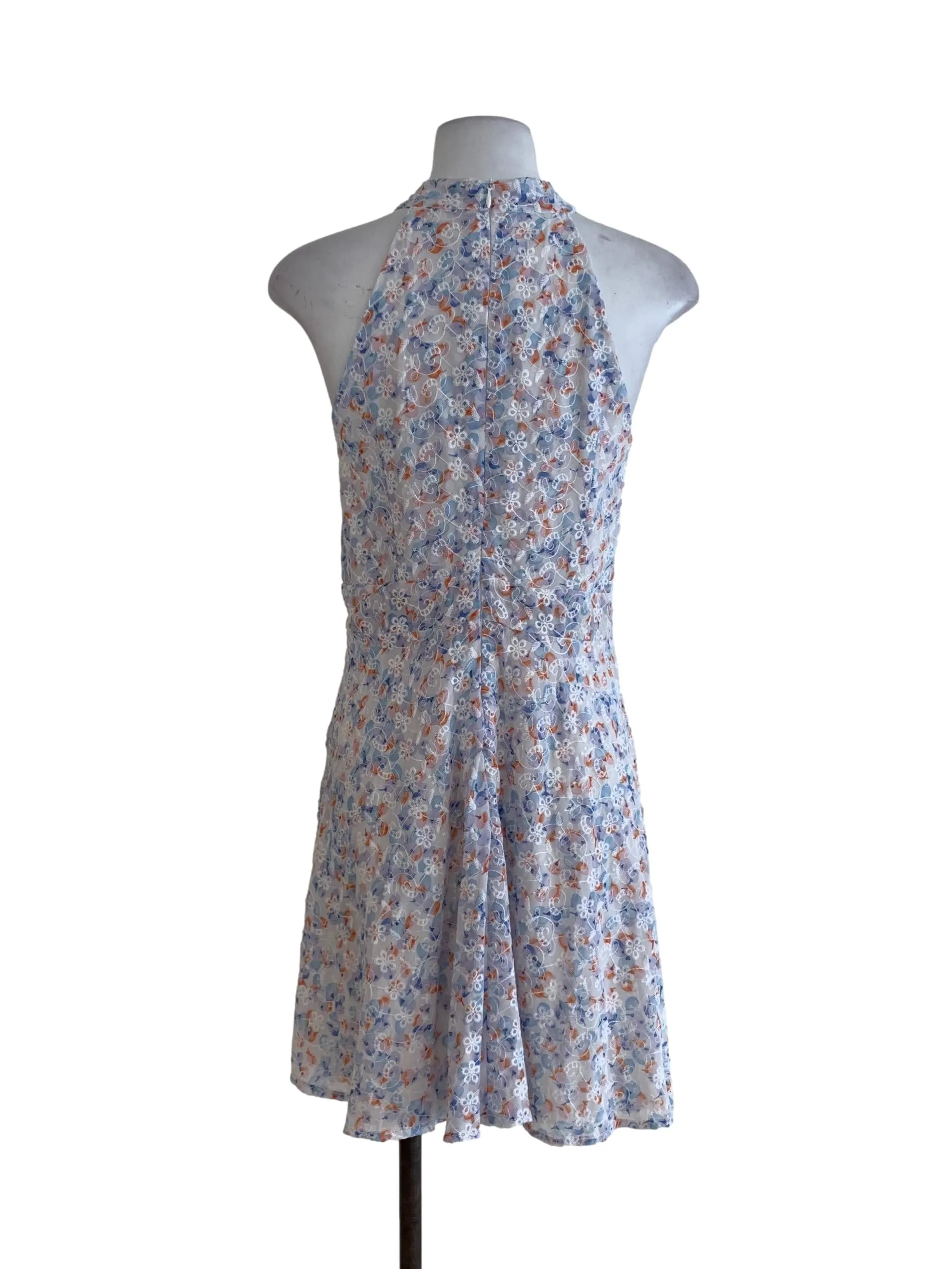 White Floral A-Line Dress