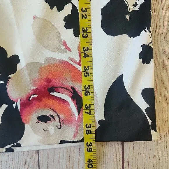 White House Black Market floral sheath dress sz 8