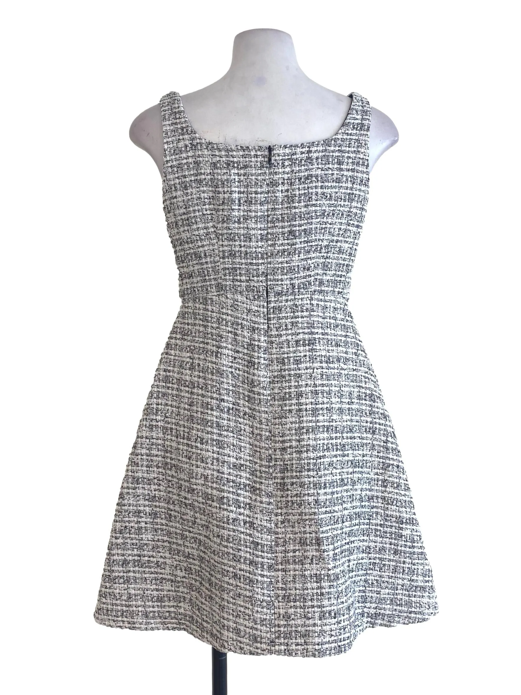 White Tweed A Line Dress