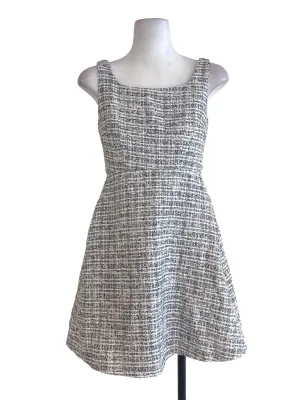 White Tweed A Line Dress