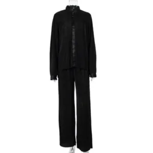 Women Wide Legs Pants Two Piece