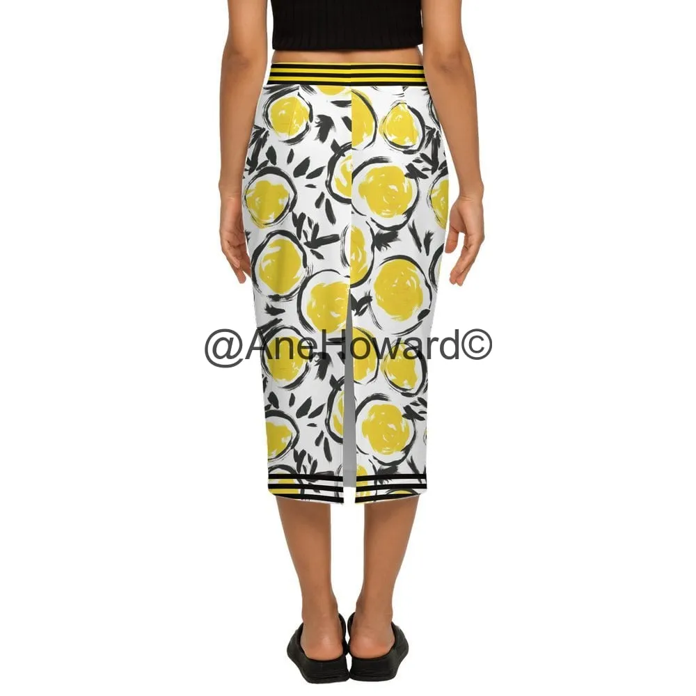 Women’s Back Split Pencil Skirt Happiness