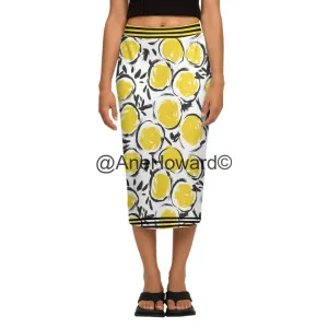 Women’s Back Split Pencil Skirt Happiness