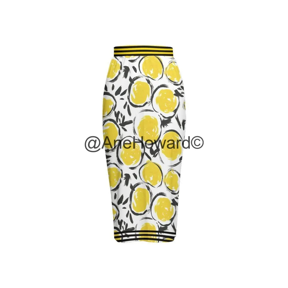 Women’s Back Split Pencil Skirt Happiness