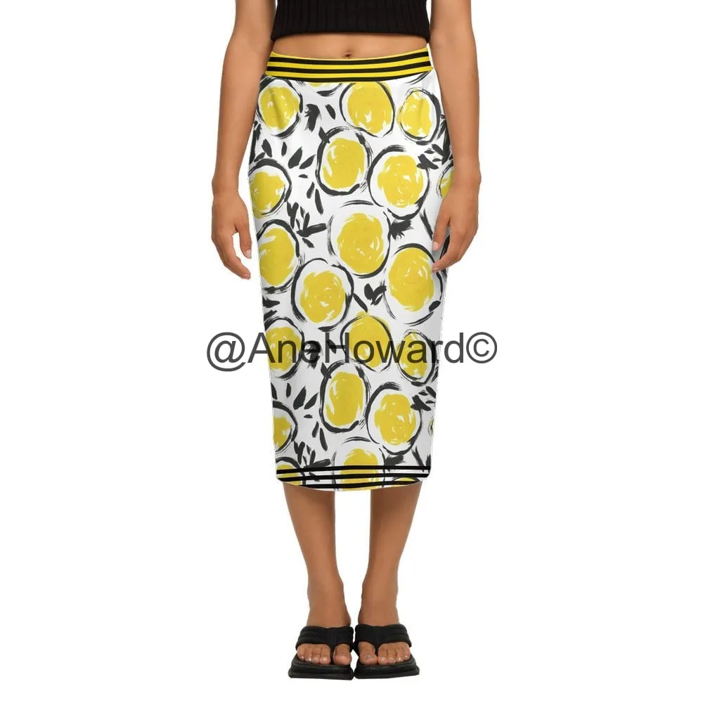 Women’s Back Split Pencil Skirt Happiness