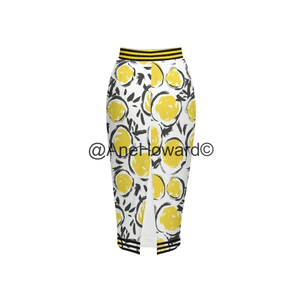 Women’s Back Split Pencil Skirt Happiness