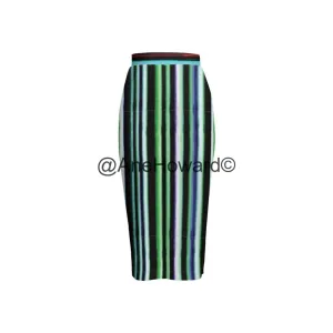 Women’s Back Split Pencil Skirt Rayures du Printemps