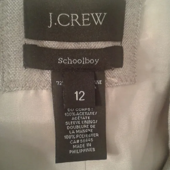 Women's J Crew 12 Schoolboy Jacket Lined Blazer