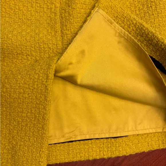 Womens pencil skirt wool lined chartreuse 6P