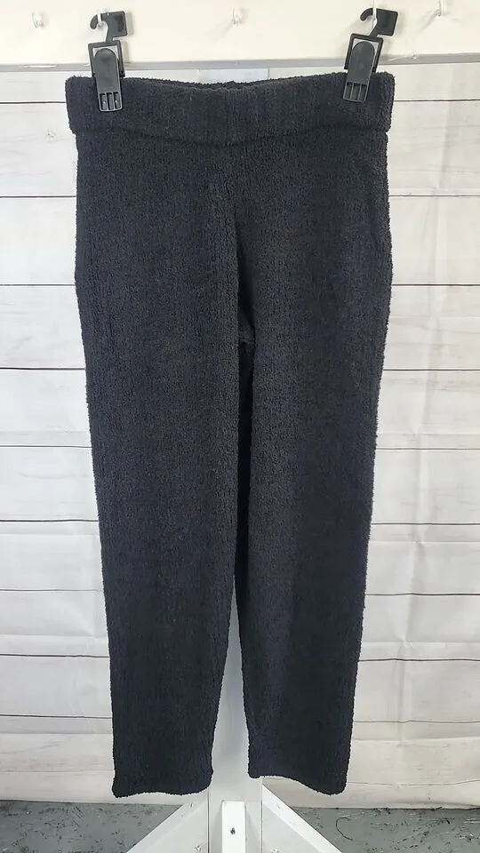 XSMALL BLACK A462033 Modern Soul Regular Chenille Tapered Pants