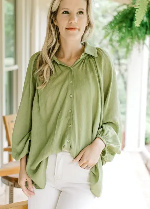 XZ Avocado Drape Blouse