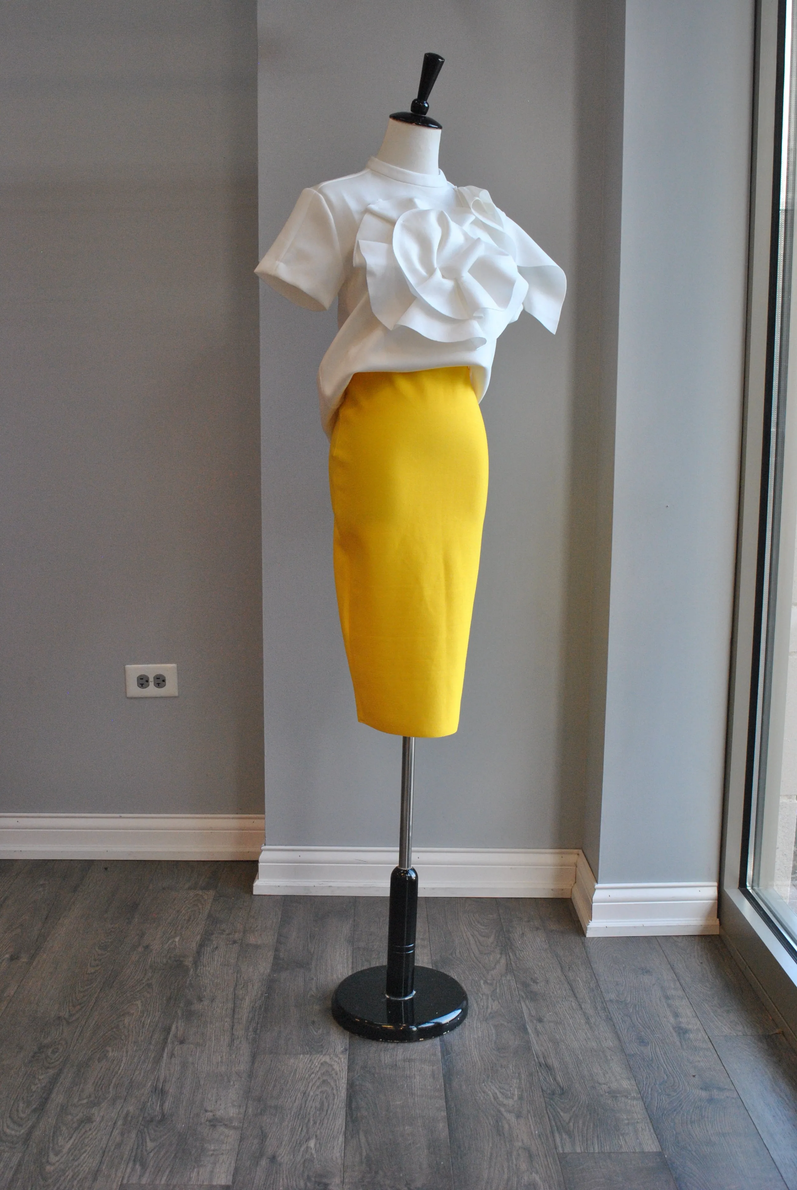 YELLOW PENCIL BANDAGE SKIRT