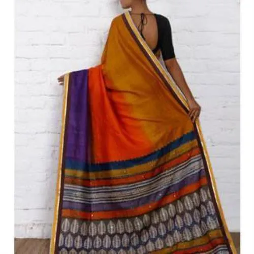 Yellow Silk Saree