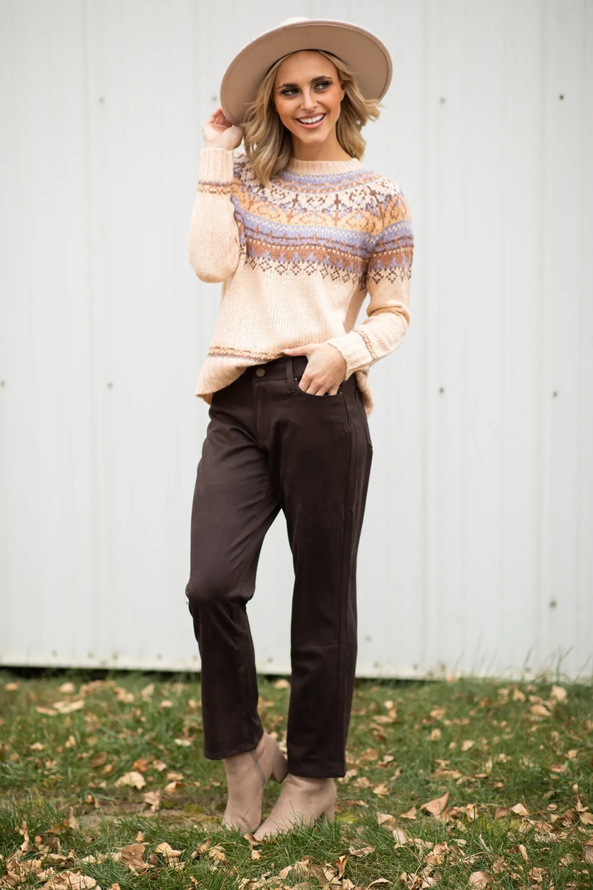 YMI Brown Straight Leg Pants