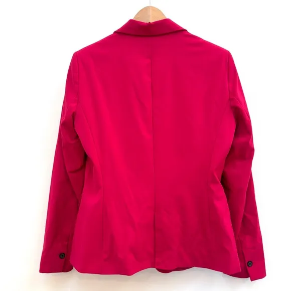 Zara Basic Blazer Single Breasted Classic Office Fuschia Hot Pink 8 NEW