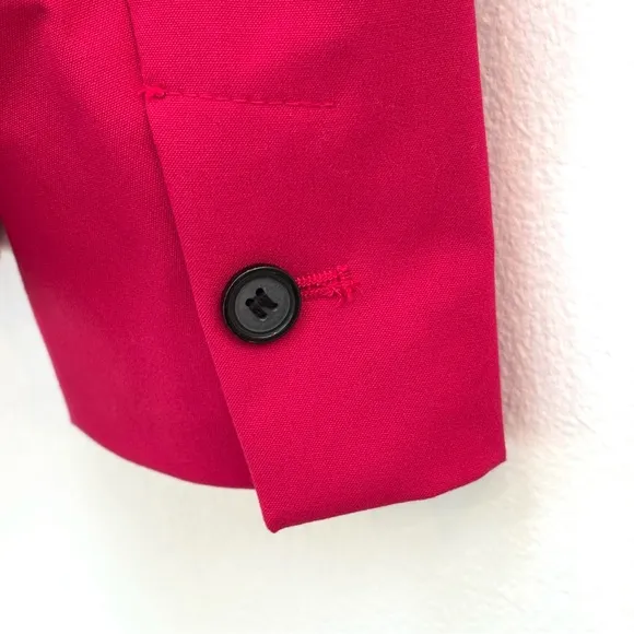 Zara Basic Blazer Single Breasted Classic Office Fuschia Hot Pink 8 NEW