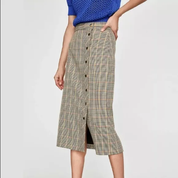 ZARA LONG PRINTED PENCIL MIDI SKIRT  NWT