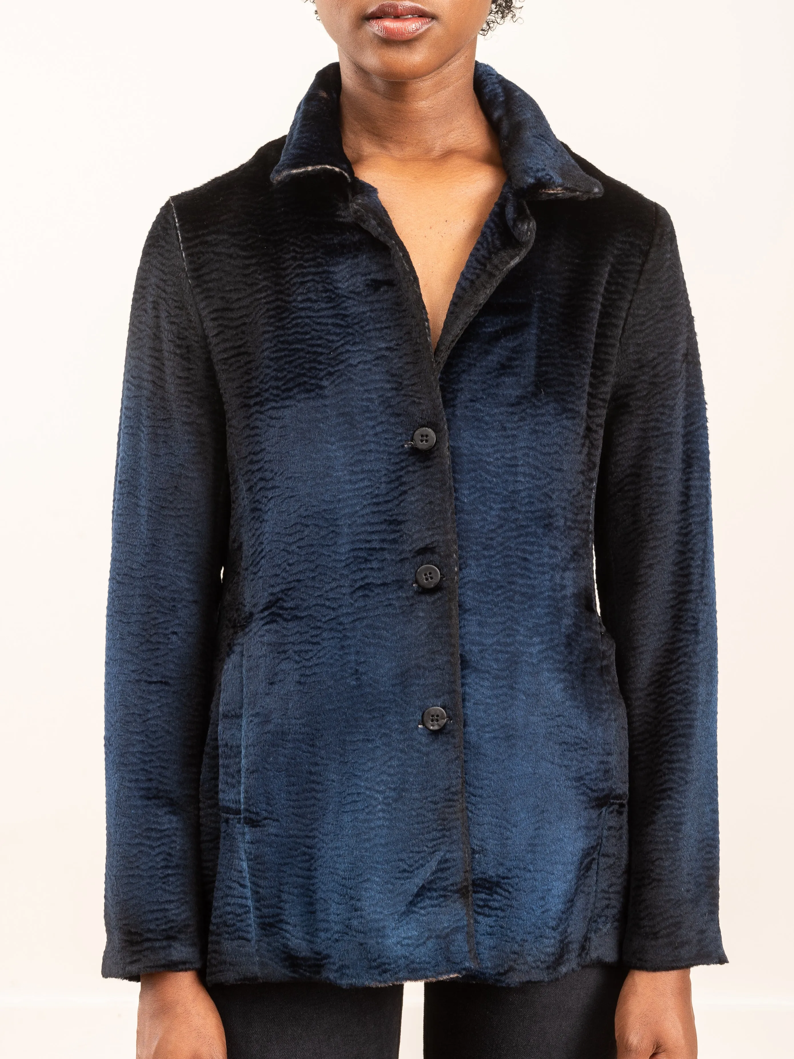 zibellino effect alpaca jacket
