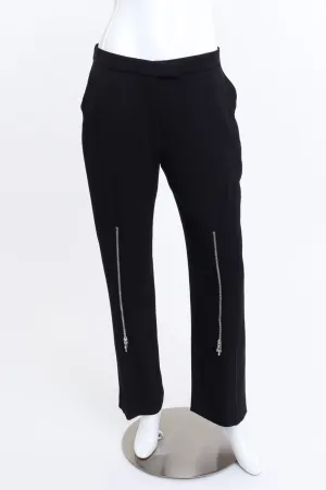 Zip Front Straight Leg Pant