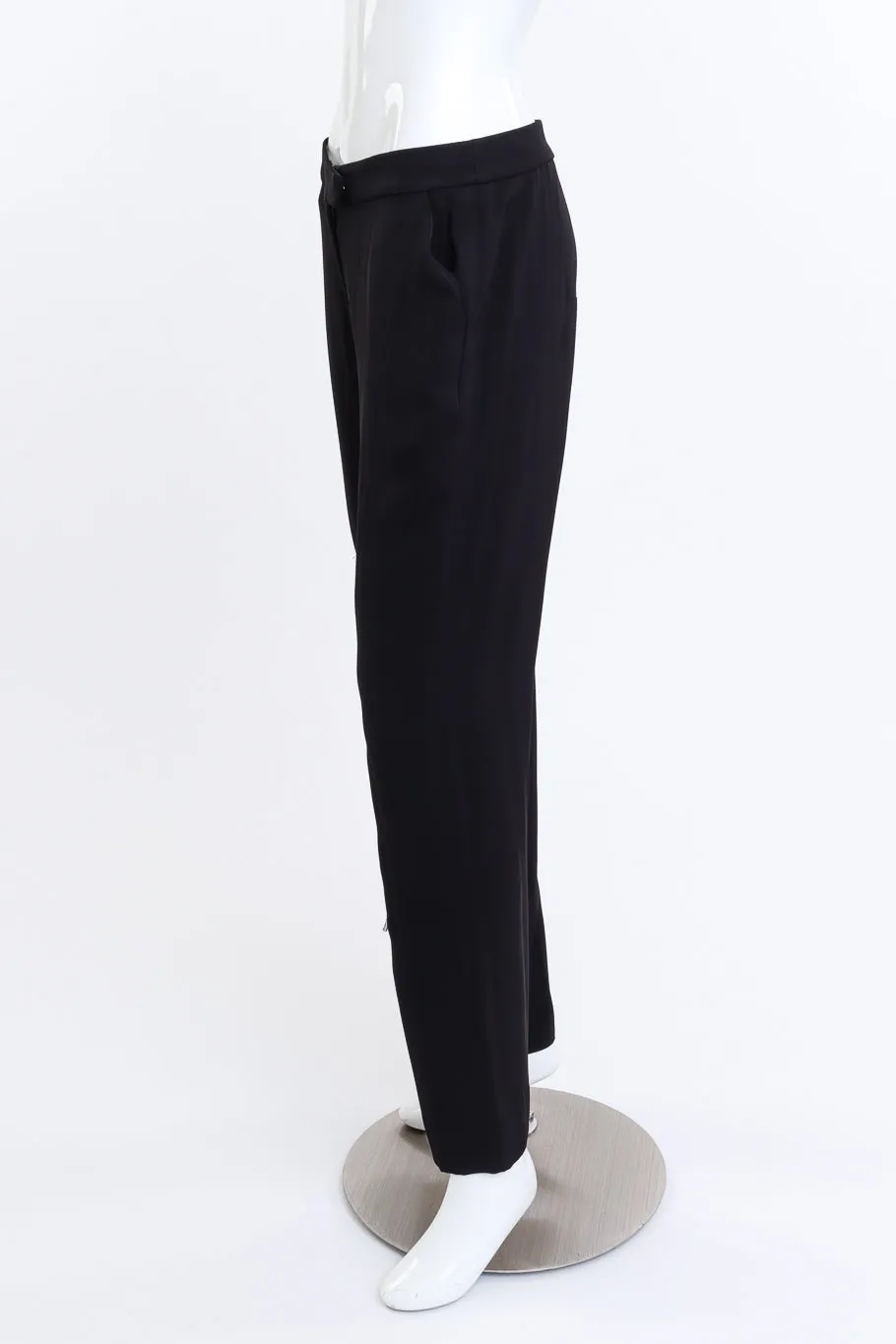 Zip Front Straight Leg Pant